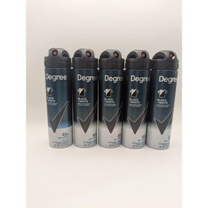 Lot Of 5 Degree Dry Spray Antiperspirant Deodorant, Black & White, 3.8 Oz Each